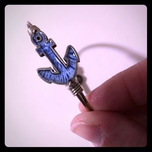 Luca and Danni tied dyed anchor bracelet